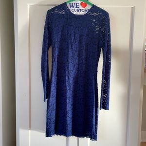 Express Navy Blue Lace Dress